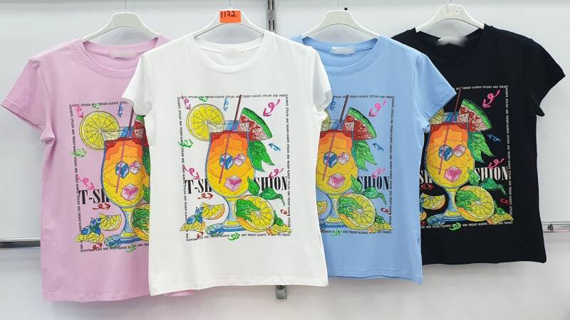 Bluzki damskie Roz M-2XL, Mix Kolor Paczka 12 szt 1